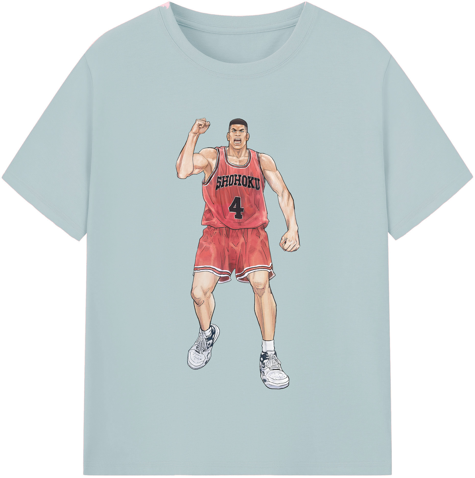 SLAM DUNK／スラムダンク 綿100％半袖Tシャツ（フロントプリント）